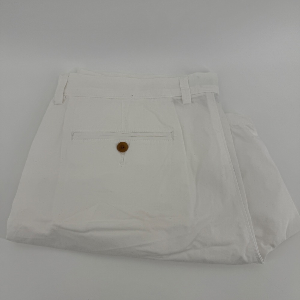 J.Crew Club Mens 36 White 7" Inseam Cotton Chino Shorts Flat Front 100% Cotton